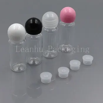 15ML Şeffaf Plastik Şişe Mantar Kapağı, 15CC Şampuan / Losyon / Toner Ambalaj Şişesi, Boş Kozmetik Konteyner