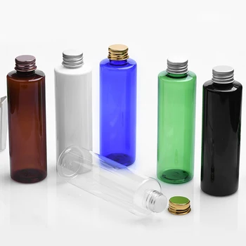 40 adet 200ml Alüminyum vidalı kapak Kozmetik Plastik Şişeler Kişisel Bakım Ambalaj Şişesi Toner Losyonu Krem Şampuan Yağı Su