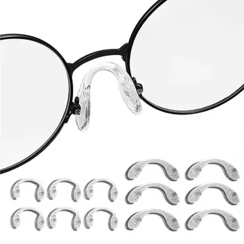 5 adet Silikon U Şekli Gözlük Pedleri Anti Kayma Burun Yastıkları Gözlük Gözlük Şeffaf Gözlük Burun Pedi Gözlük Desteği Kulak Kancası