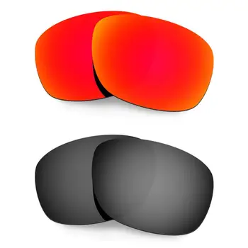 HKUCO Için Ten - X Güneş Gözlüğü Polarize Yedek Lensler 2 Çift Kırmızı ve Siyah