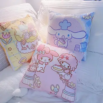 Kawaii Sanrio Yastık Yorgan Benim Melodi Aksesuarları Sevimli Anime Klima Battaniye kızın Kalp Yastık Oyuncaklar Kızlar için hediye