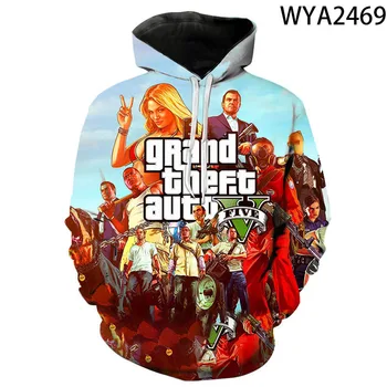 Moda Streetwear Grand Theft Auto 4 Erkek Kadın Çocuk Hoodies Baskılı 3D Erkek Kız Çocuk Tişörtü Kazak Uzun Kollu Üstleri