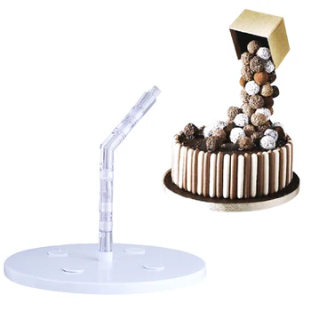 Yaratıcı Gıda Sınıfı Plastik Kek kek standı Destek Yapısı Pratik Fondan Kek Çikolata Dekorasyon Kalıp DIY Pişirme Araçları