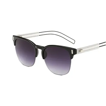 Yaz moda yuvarlak güneş gözlüğü gözlük gözlük çok marka tasarımcısı güneş gözlüğü yarım çerçeve