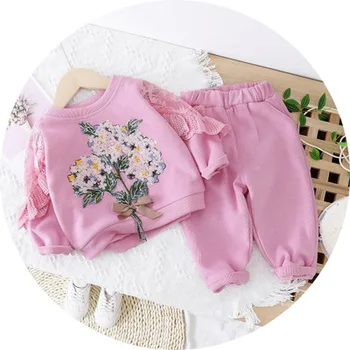 Çocuklar Eşofman Kızlar İçin Giyim İlkbahar Sonbahar Kız Giysileri Set Ceket + Pantolon 2 adet Kıyafet Takım Elbise Çocuk Kıyafet Bebes Koşu Seti